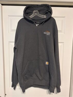 Carhartt Rain Defender Hawkeye Elecnor Gray Pullover Hoodie XL Tall